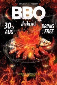 BBQ Weekend PSD Flyer Template