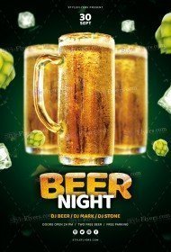 Beer Night PSD Flyer Template