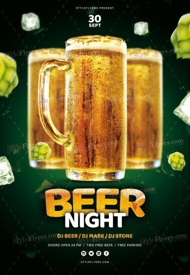 Beer Night PSD Flyer Template