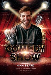 Comedy Show PSD Flyer Template