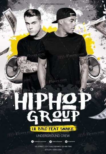 Hip Hop Group PSD Flyer Template