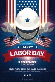 Labour Day PSD Flyer Template