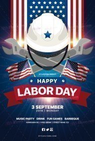 Labour Day PSD Flyer Template