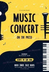 Music Concert PSD Flyer Template