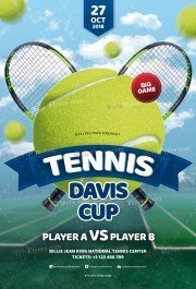 Tennis Davis Cup PSD Flyer Template