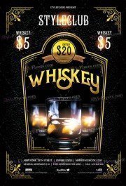 Whiskey Party PSD Flyer Template