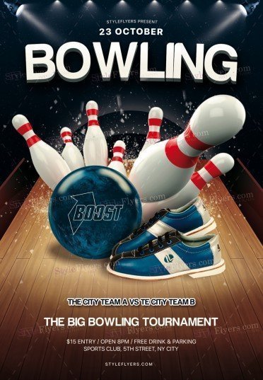 Bowling Psd Flyer Template 26330 Styleflyers