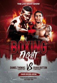 Boxing PSD Flyer Template