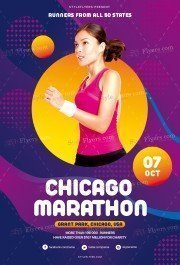 Chicago Marathon PSD Flyer Template