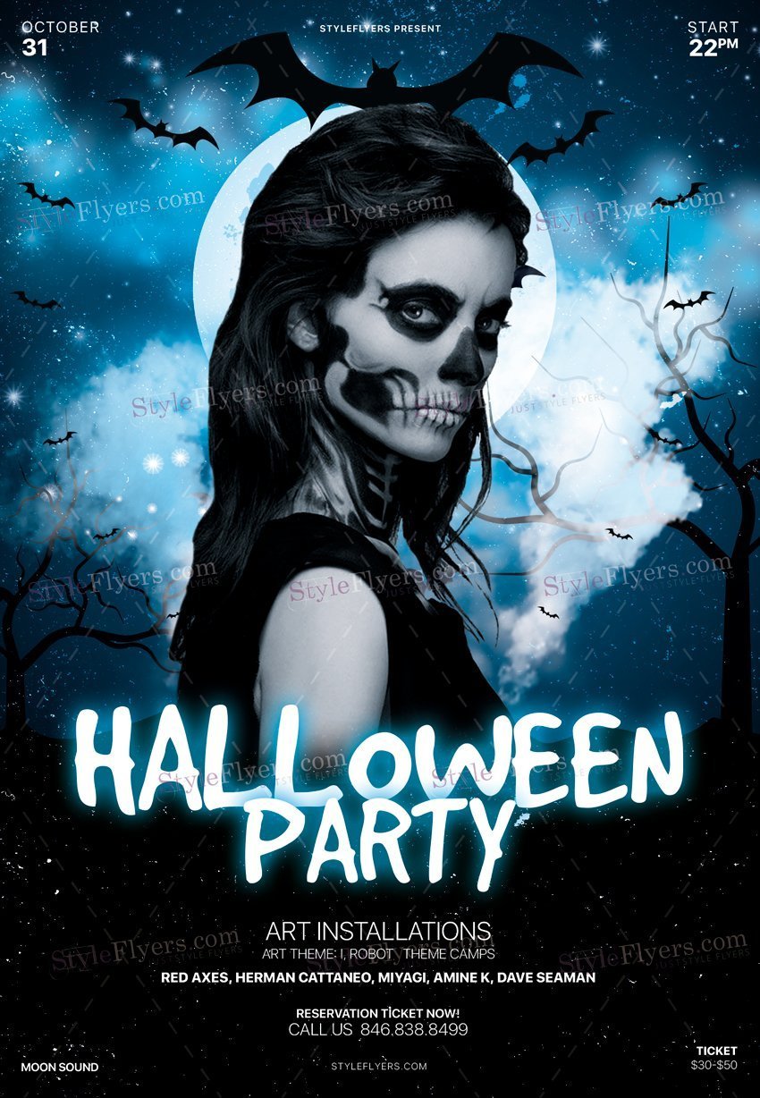 Halloween Party PSD Flyer Template