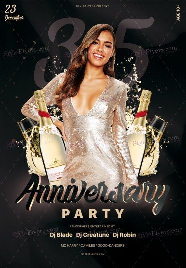 Anniversary Party PSD Flyer Template