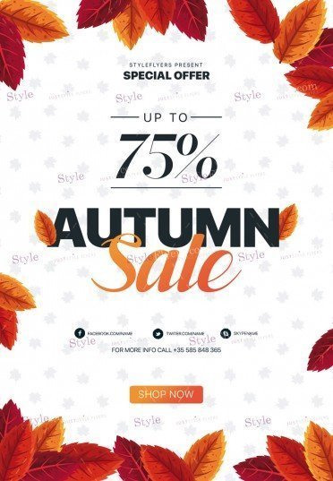 Autumn Sale PSD Flyer Template