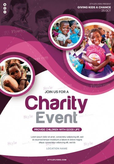 Charity Event PSD Flyer Template #26424 - Styleflyers