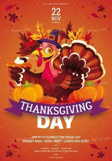 Thanksgiving Day Psd Flyer Template 26790 Styleflyers