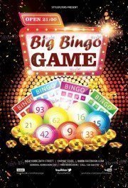 Big Bingo Game PSD Flyer Template