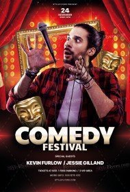 Comedy Night PSD Flyer Template