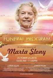 Funeral Program PSD Flyer Template