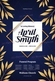 Funeral Program PSD Flyer Template