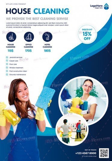 House Сleaning PSD Flyer Template