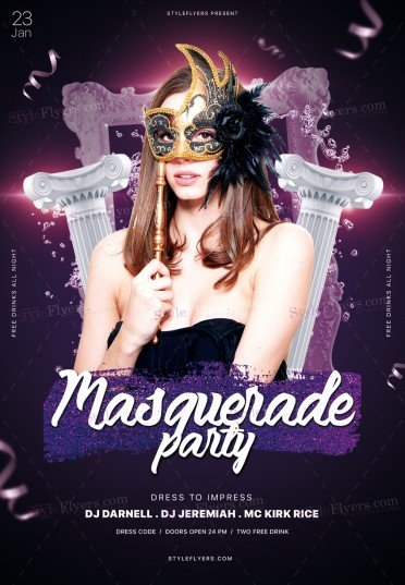 Masquarade Party PSD Flyer Template