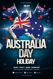 Australia Day Holiday PSD Flyer Template