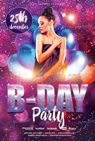 B-Day Party PSD Flyer Template