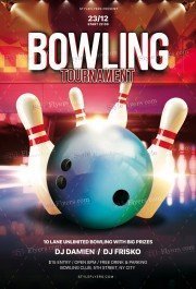 Bowling PSD Flyer Template