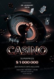 Casino PSD Flyer Template