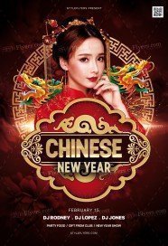Chinese New Year PSD Flyer Template