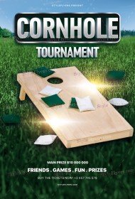 Cornhole Tournament PSD Flyer Template