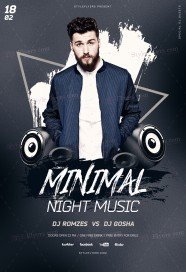 Minimal Night Music PSD Flyer Template