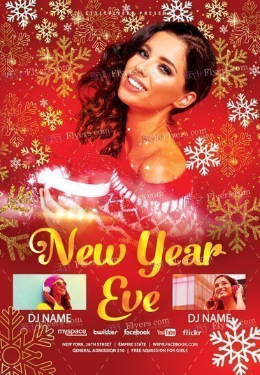 New Year Eve PSD Flyer Template