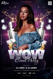 WOW Event Party PSD Flyer Template