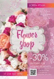 Flower Shop PSD Flyer Template