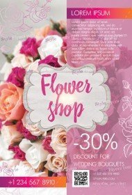 Flower Shop PSD Flyer Template
