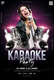 Karaoke Party PSD Flyer Template
