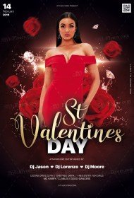 St Valentine's Day PSD Flyer Tmplate