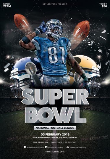 Super Bowl PSD Flyer Template