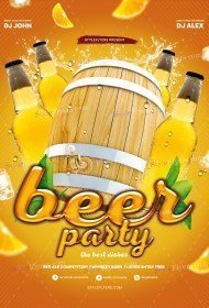 Beer Party PSD Flyer Template