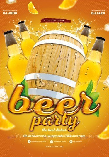 Beer Party PSD Flyer Template
