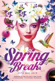 Spring Break PSD Flyer Template