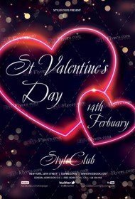St Valentine's Day PSD Flyer Template