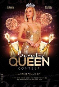 Beauty Queen Contest PSD Flyer Template