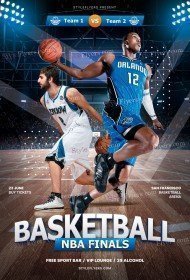 Basketball NBA Finals PSD Flyer Template