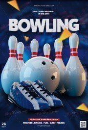 Bowling PSD Flyer Template