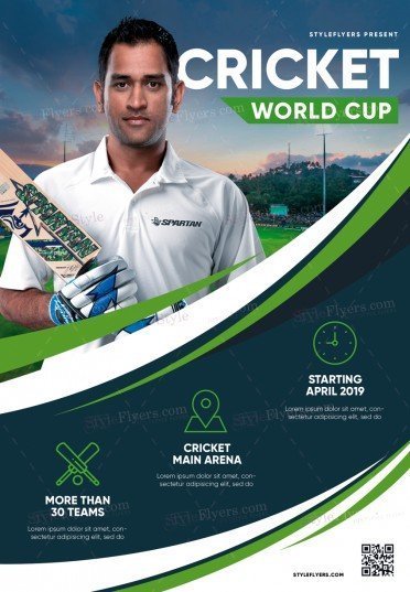 Cricket World Cup PSD Flyer Template