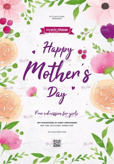 Mothers Day PSD Flyer Template