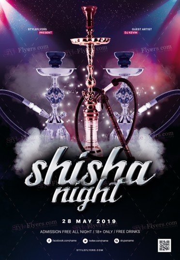 Shisha Night PSD Flyer Template