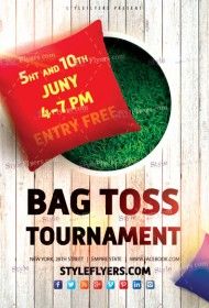Bag Toss Tournament PSD Flyer Template