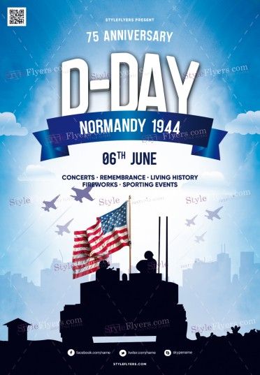 D-Day PSD Flyer Template